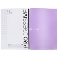 Тетрадь А4 96л клетка "Progressive. Фиолетовая" на скобе, пластиковая обложка 96Т4В1/084965 от магазина "Карандаш"