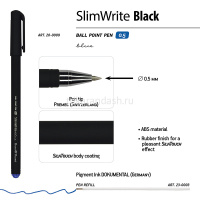 Ручка шариковая "SlimWrite" 0,5мм, синяя, black 20-0009 от магазина "Карандаш"