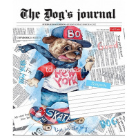 Тетрадь А5 18л клетка "Мопс_LIFE" на скобе 5 дизайнов 18Т5В1 от магазина "Карандаш"