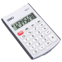 Калькулятор 8 разрядов 105х63х15мм с крышкой, белый/черный E39217 от магазина "Карандаш"