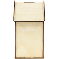 Заготовка для декорирования "Чайный домик Клубничная поляна" 9,5х10х19,5см, фанера 3мм от магазина "Карандаш"