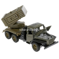 Машина "Урал Град" зеленая, инерционная, металл 12см, свет+звук (открывающиеся двери) CT-1054M от магазина "Карандаш"