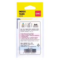 Клейкая закладка пластиковая 25х28мм 3 цвета 6шт на листе х 8листов (48шт) неон EA11702 от магазина "Карандаш"