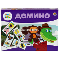Домино "Союзмультфильм. Чебурашка" пластик (28 деталей 7х3,5см) ИН-4858 от магазина "Карандаш"