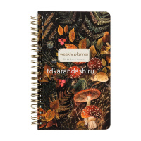 Еженедельник недатированный А5 "Flora. Forest fairy tale" 144стр., на спирали, мат.ламин. Soft Touch от магазина "Карандаш"
