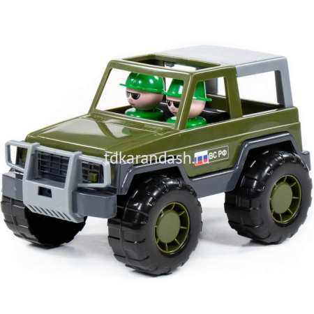 Машина военная "Джип Вояж" в сетке, пластик 23,5х14,5х13,2см 47021