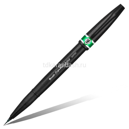 Маркер-кисть "Brush Sign Pen Artist" 0,5-5мм зеленый SESF30C-DX