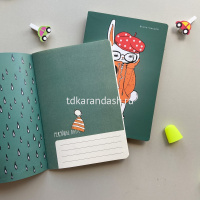 Тетрадь А5 40л клетка "Rainy cat" прошитый блок матовая ламинация 7-40-001/107 от магазина "Карандаш"