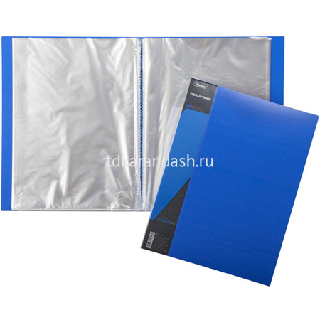 Папка 80 вкладышей "Standard" А4 пластик 0,80мм синяя 80AV4_00109/039800