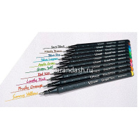 Набор д/рисования: 10 фломастеров-кистей,10 капилл.ручек,12 двусторонних цветных карандашей, точилка от магазина "Карандаш"