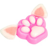 Игрушка-антистресс сквиш "Лапка с ушками" 10х6см с помпонами, розовая FX5729
