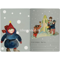 Тетрадь А5 40л клетка "Зима" прошитый блок матовая ламинация 7-40-114 от магазина "Карандаш"