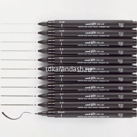 Ручка капиллярная "PIN02-200" 0,2мм черная 141530 от магазина "Карандаш"