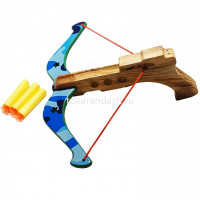 Арбалет 28х20см дерево 3 стрелы 6см на присосках Y10314-24 от магазина "Карандаш"