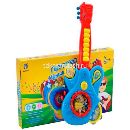 Гитара с набором музыкальным инструментов 47см пластик (свет, звук) 978460R/9763