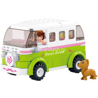 Конструктор "Микроавтобус для путешествий" 158 деталей 19х23х4,5см пластик (2 фигурки) M38-B0523 от магазина "Карандаш"