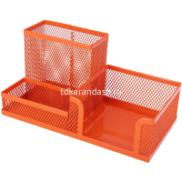 Подставка-органайзер 18x8x9см 3 отделения, сетчатая, металл, 3 цвета 9154 от магазина "Карандаш"