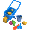 Набор д/песка №18 (тачка, ведро "Морское" среднее, совок, грабли, 4 формочки) 39х46х25см 431709H от магазина "Карандаш"
