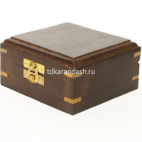 Морской компас 10х10х6см с солнечными часами в деревянном футляре, металл/дерево/стекло TN-24-3716 от магазина "Карандаш"