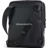 Сумка "Wollem" 18х24х6см, 1 отделение, 2 кармана, черная, натуральная кожа CA3084W129W/N от магазина "Карандаш"