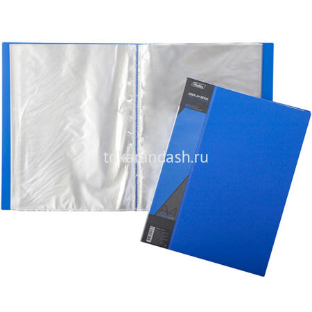 Папка 100 вкладышей "Standard" А4 пластик 0,80мм синяя 100AV4_00109/039805