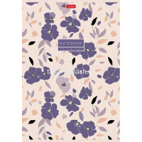 Тетрадь А4 96л клетка "Музыка цветов" на скобе ламинация Soft-touch 3 дизайна 093581 от магазина "Карандаш"