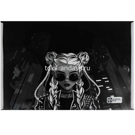 Папка-конверт на кнопке "Девушка с косами" A4 полипропилен, 0,15мм 69302 от магазина "Карандаш"