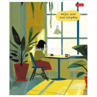 Тетрадь А5 48л клетка "Наедине с собой" на скобе, пластиковая обложка, 5 дизайнов 48Т5В1пл/087646 от магазина "Карандаш"