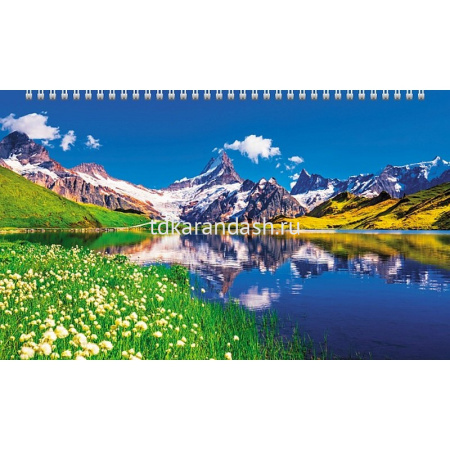 Календарь квартальный 2026 "Времена года" 320х840мм настенный трехблочный, с бегунком 5 постеров от магазина "Карандаш"