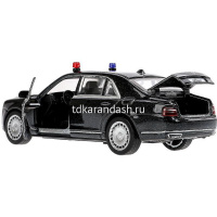 Машина "Aurus Senat" черная, инерционная, металл 13,5см (свет, звук, открывающиеся двери) от магазина "Карандаш"