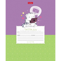 Тетрадь А5 12л косая линия "Приключения кота Пирожка" на скобе 5 дизайнов 12Т5В6/073579 от магазина "Карандаш"