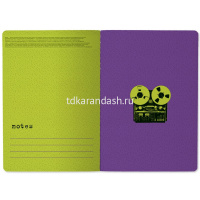 Тетрадь А5 40л клетка "Gorillas and music" прошитый блок матовая ламинация 7-40-001/49 от магазина "Карандаш"