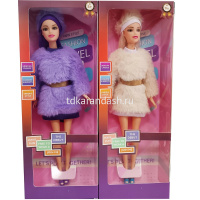 Кукла "Модница" 30см в меховом платье и шапочке, 4 вида 11227-24 от магазина "Карандаш"