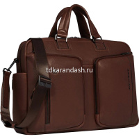 Сумка "Cronus" 44х30х12см, 1 отделение, 3 кармана, коричневая, натуральная кожа CA6025S134/M от магазина "Карандаш"