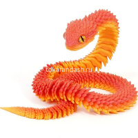 Фигурка 3D "Змея" 31см подвижная, пластик, 6 цветов 11253-24 от магазина "Карандаш"