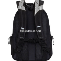 Рюкзак 32х42х22см, 1100гр, 2 отделения, 4 кармана, черный/серый светоотражающий RU-423-14/6 от магазина "Карандаш"