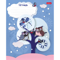 Тетрадь А5 12л клетка "Совушки" на скобе 5 дизайнов 12Т5В1/042160 от магазина "Карандаш"