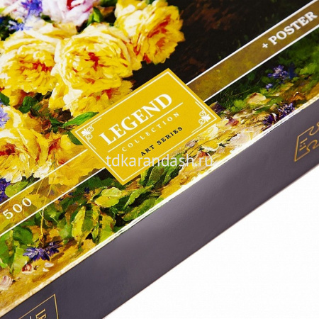 Пазлы 500 эл. "Premium. Legend Art Series. Корзина цветов" 48х33см с постером 071212 от магазина "Карандаш"
