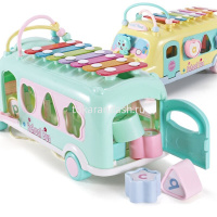 Игра логическая "Автобус" 24,5х9х13,5см с металлофоном, пластик 1858695/MX014 от магазина "Карандаш"