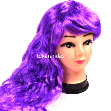 Парик волнистые волосы 55см фиолетовый Y3872-16