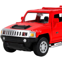 Машина "Hummer H3" красная, инерционная, металл 17,5см (свет, звук, откр.двери) JB1251269 от магазина "Карандаш"