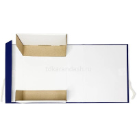 Папка архивная с завязками А4 100мм синяя бумвинил 128/741091 от магазина "Карандаш"