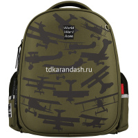 Рюкзак "Военный паттерн.Защитники неба" 30х38х20см, 1000гр, 2 отделения, 2 кармана, темно-зеленый от магазина "Карандаш"