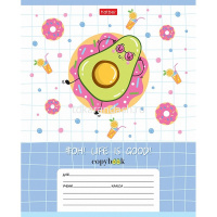 Тетрадь А5 12л линия "Веселые Авокадики" на скобе 5 дизайнов 12Т5В2/067637 от магазина "Карандаш"