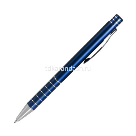 Ручка РШ "Scotland" корпус-алюминий, покрытие синий/матовый,отделка-гравировка,хром,клетка 17BP6002-