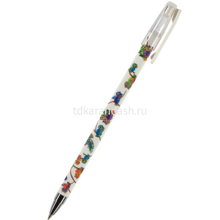 Ручка шариковая "HappyWrite. Яркие совы" 0,5мм синяя 20-0122