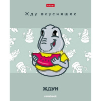 Тетрадь А5 24л клетка "ЖДУН" на скобе 5 дизайнов 24Т5В1/092024 от магазина "Карандаш"