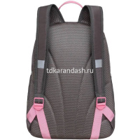 Рюкзак 38х28х18см, 500гр, 2 отделения, 2 кармана, серый, с брелком "Котята" RG-463-6/2 от магазина "Карандаш"