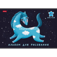 Альбом для рисования А4 40л "Артзверушки" на скобе выборочный УФ-лак 5 дизайнов 40А4влВ/067045 от магазина "Карандаш"