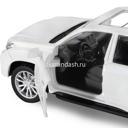 Машина "Land Cruiser Prado" белая, инерционная, металл 17,5см (свет, звук, откр.двери) JB1251023 от магазина "Карандаш"